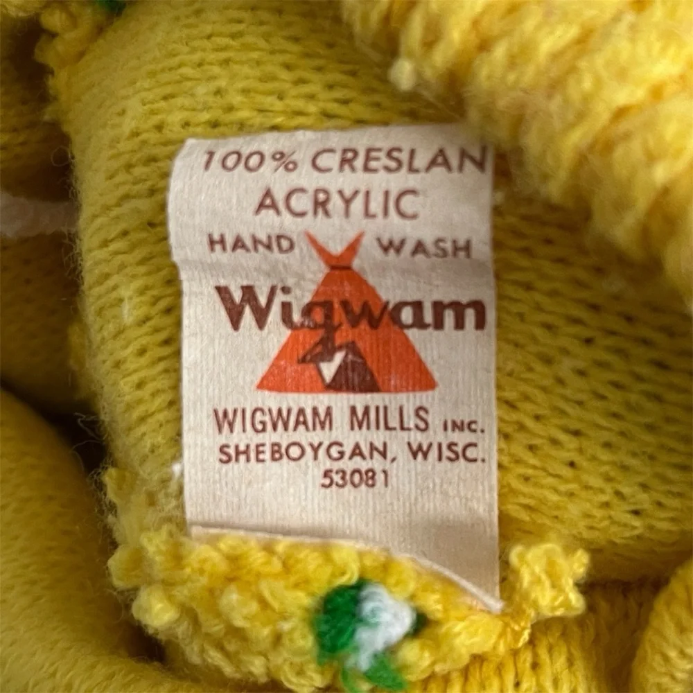 Vintage Wigwam Beanie Toque Multicolor Knit Pom Pom Colorful Winter Outdoor - Picture 2 of 4